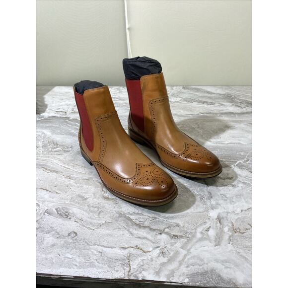 Men’s Marc Nolan Chelsea Wingtip Boots (Size‎ 7) - Picture 1 of 14